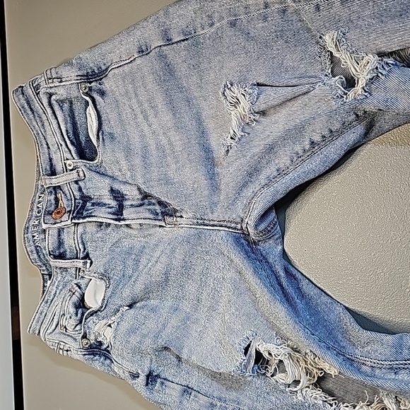 AMERICAN Eagle stretch size 00 distressed mom jeans - Picture 5 of 8